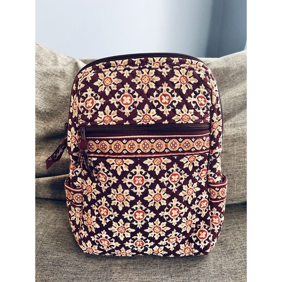Vera Bradley Handbags - Vera Bradley Lighten Up Essential Mini Backpack In Burgundy Medallion Quilted